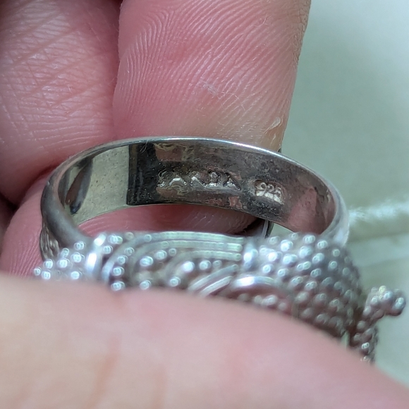 Sarda Silver 925 Hand Crafted Elephant Ring - Picture 3 of 7